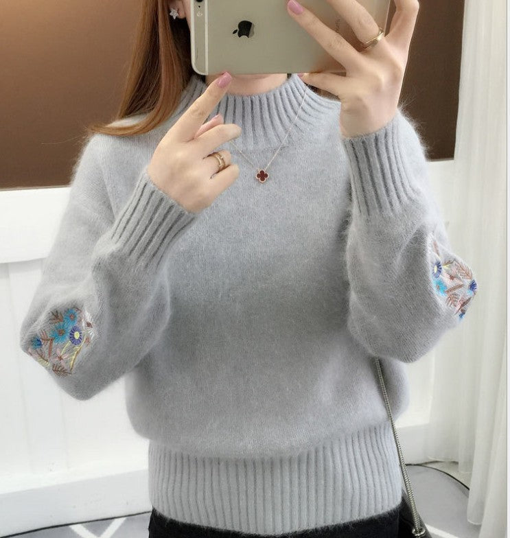 Pull en maille pour femme avec broderies élégantes Berg-Feldt