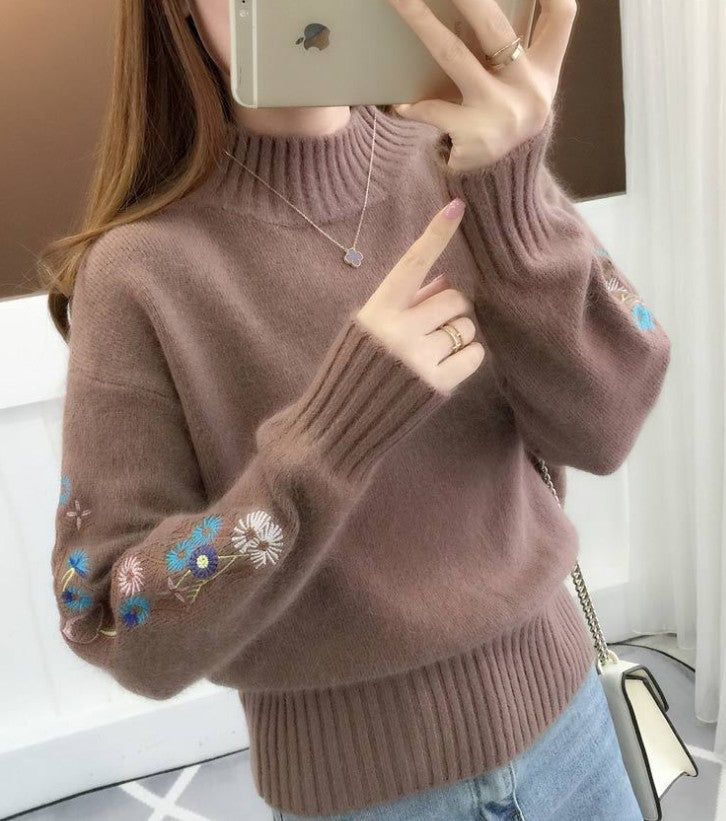 Pull en maille pour femme avec broderies élégantes Berg-Feldt