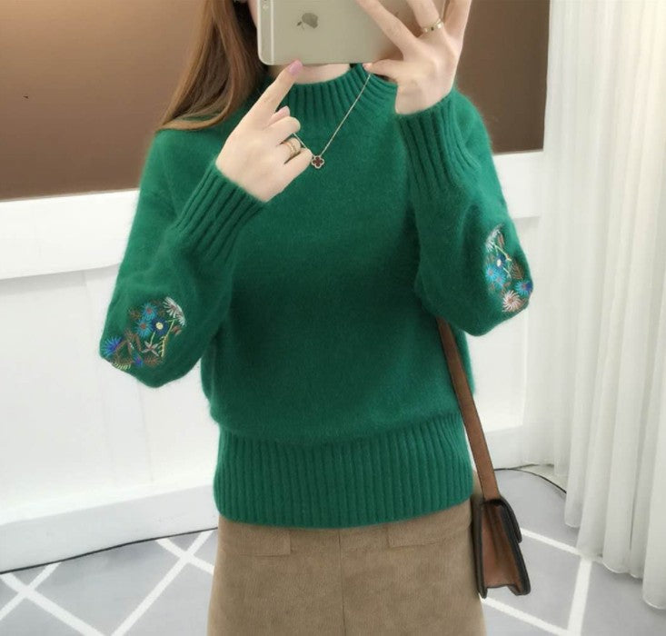 Pull en maille pour femme avec broderies élégantes Berg-Feldt