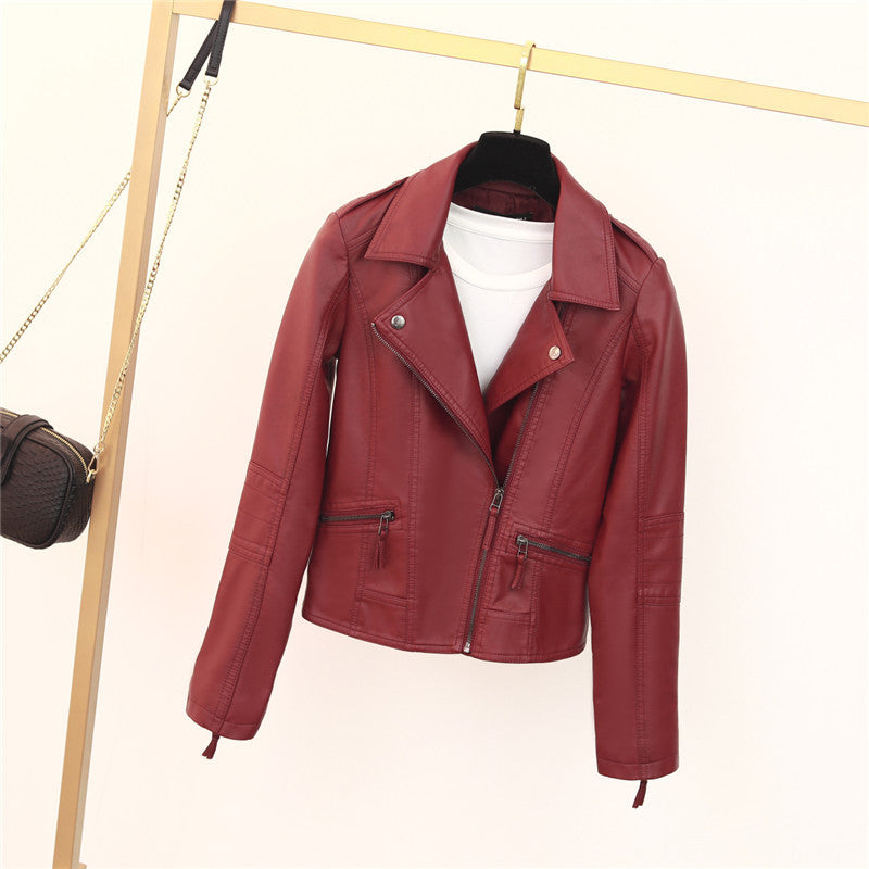 Veste de motard pour femme avec fermeture éclair asymétrique et rivets décoratifs Berg-Feldt