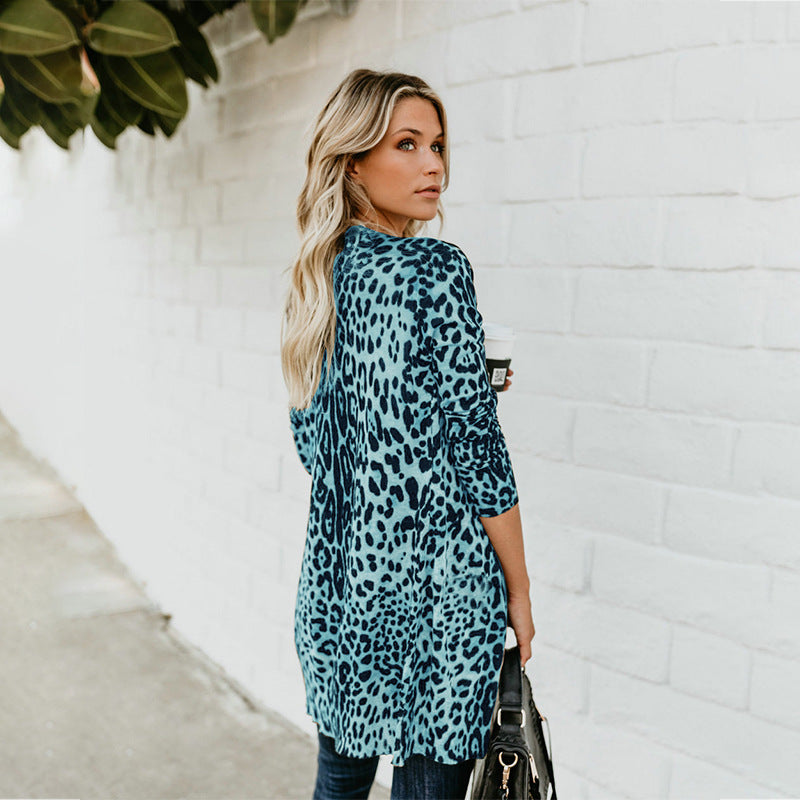 Damen veste longue tendance à imprimé animal Berg-Feldt