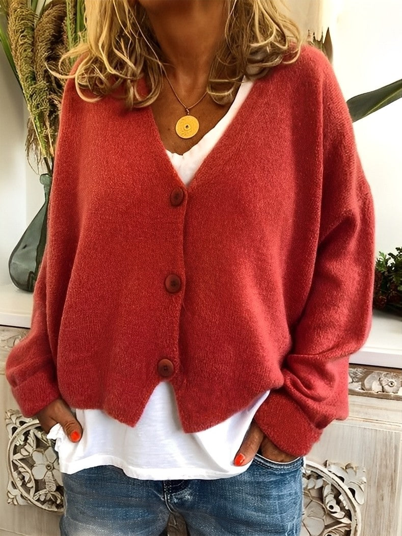 Berg-Feldt | Lässiger Cardigan mit Knöpfen für Frauen
