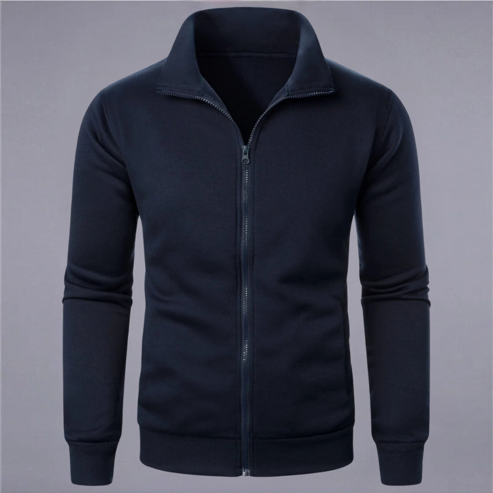 Berg-Feldt | Klassisches Sweatshirt mit Reißverschluss Baumwollmischung Komfort und Stil