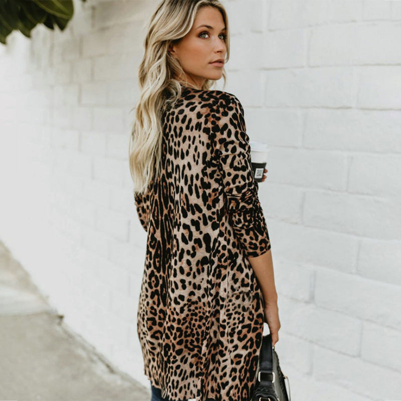 Damen veste longue tendance à imprimé animal Berg-Feldt