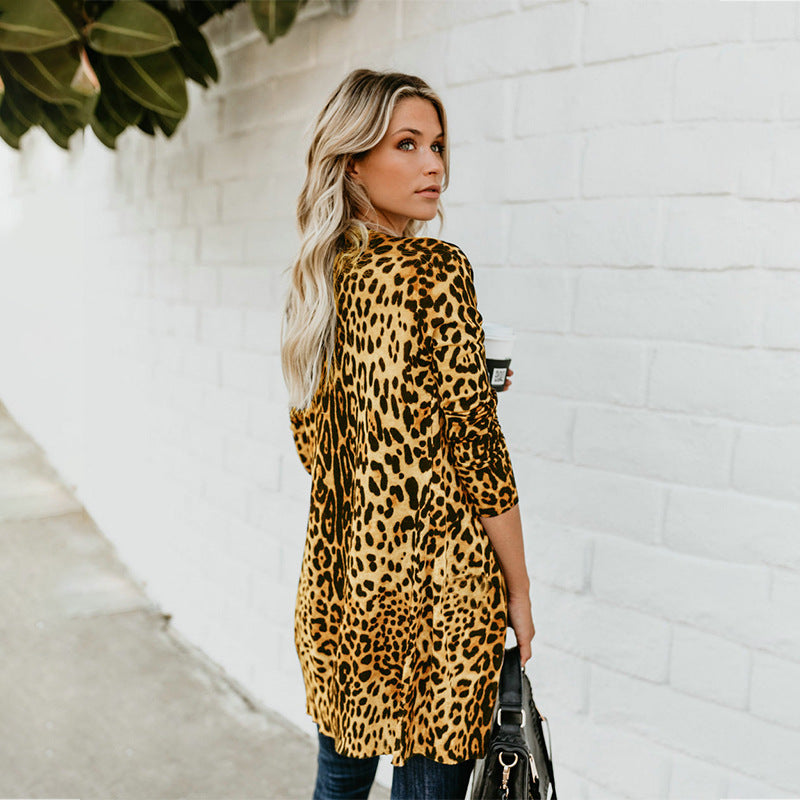 Damen veste longue tendance à imprimé animal Berg-Feldt