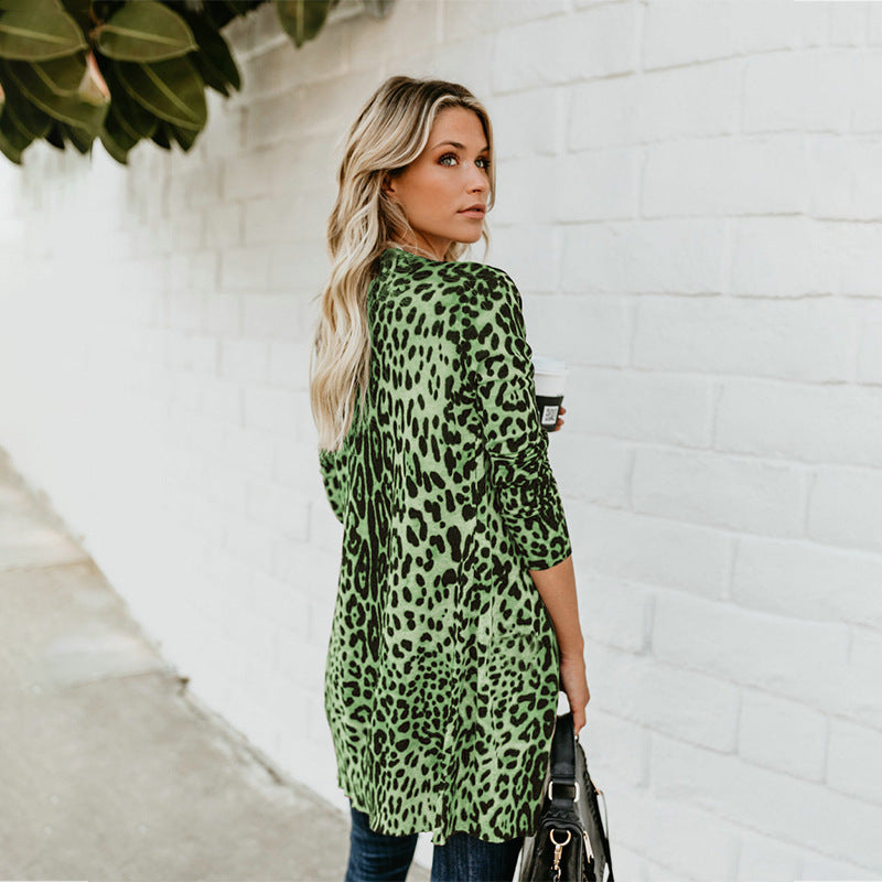 Damen veste longue tendance à imprimé animal Berg-Feldt