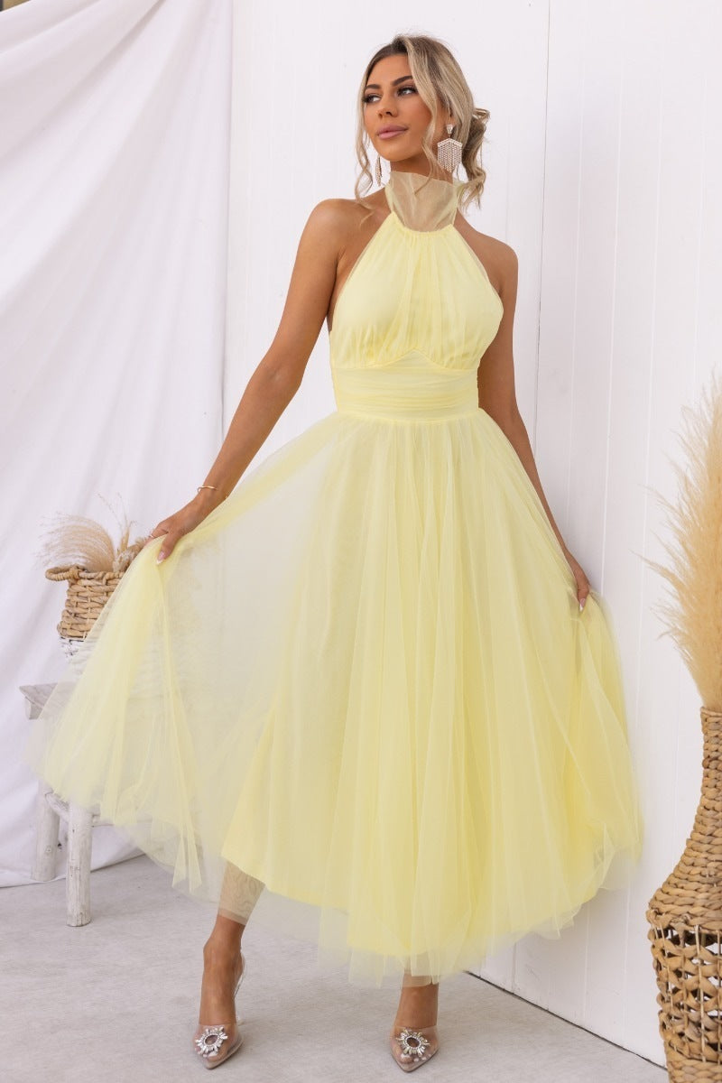 Robe femme Fudus à col roulé en maille, tombante