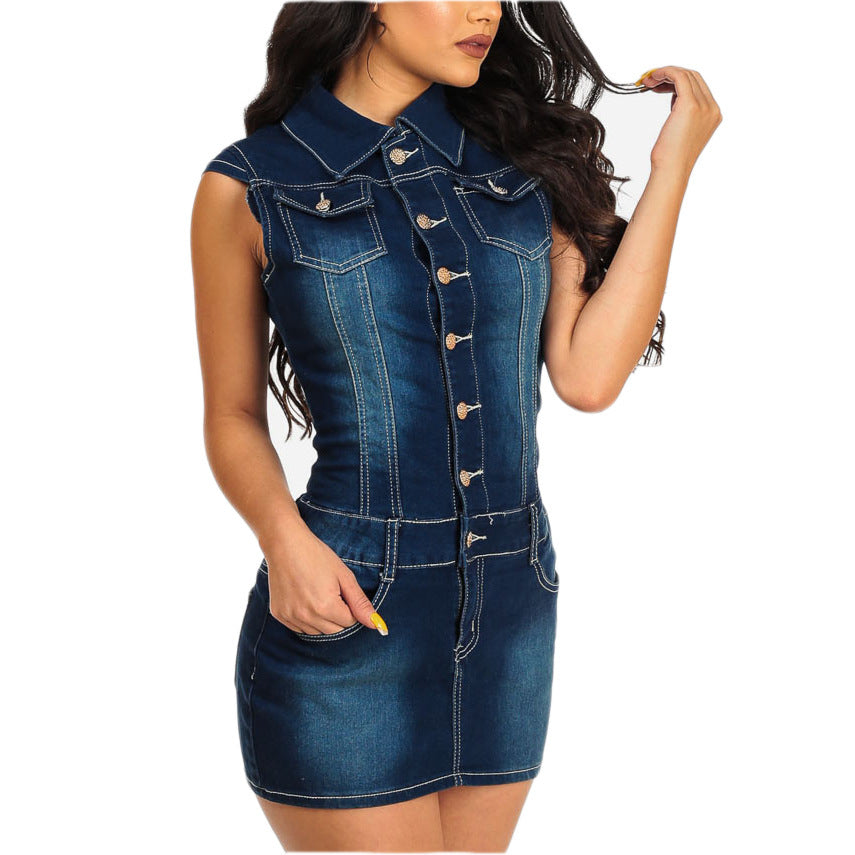 Robe en jean pour femme Fudus