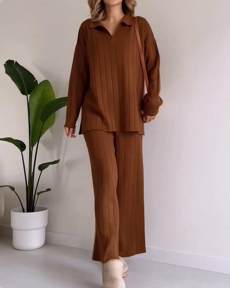 Berg-Feldt | Stylisches Pit Stripe Jacquard Zwei-Teile Set
