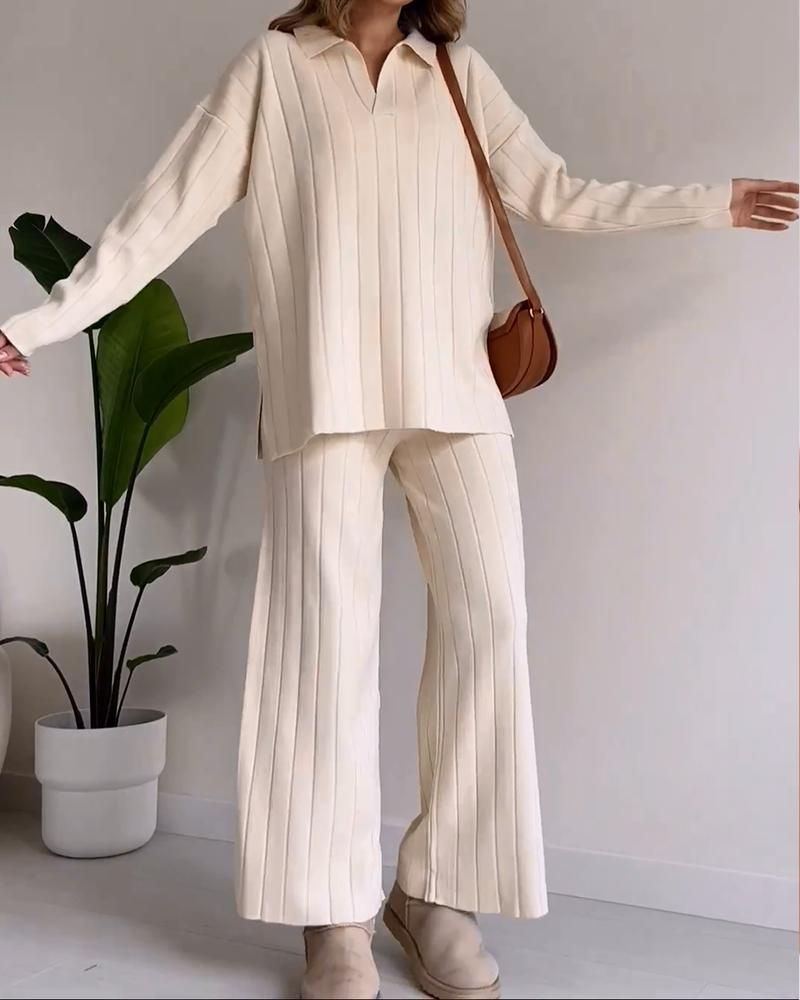Berg-Feldt | Stylisches Pit Stripe Jacquard Zwei-Teile Set