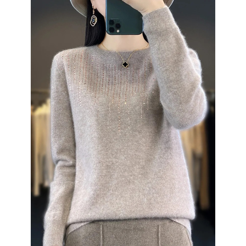 Berg-Feldt | Sweatshirt - Weicher Strickpullover mit funkelnden Details