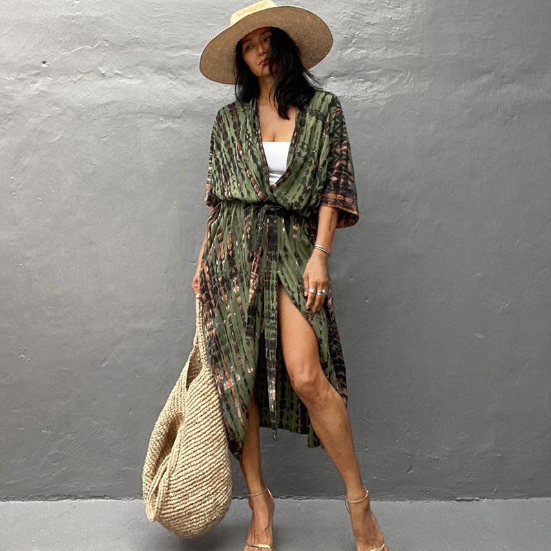 Berg-Feldt | Glamouröse Sonnenschutz Resort Strandkleid Cover Up