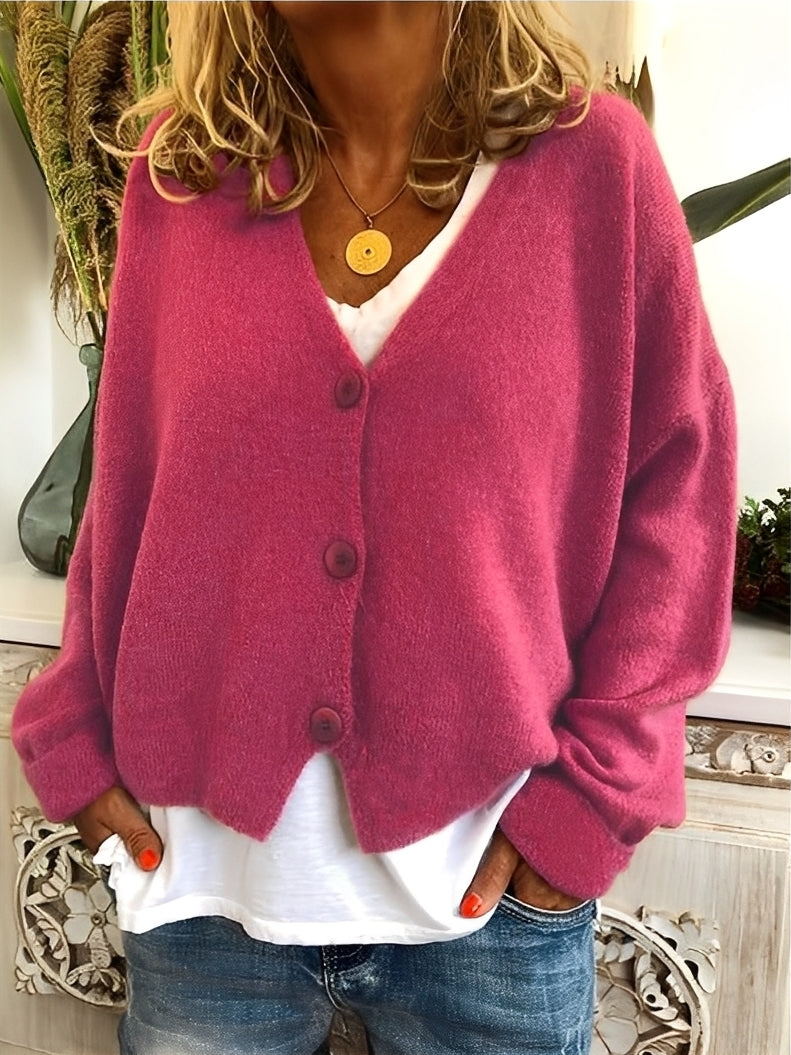 Berg-Feldt | Lässiger Cardigan mit Knöpfen für Frauen