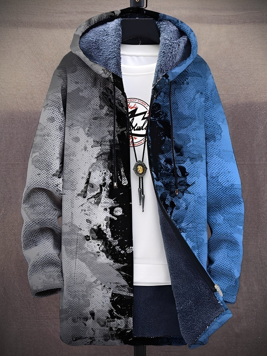 Berg-Feldt | Stilvolle bedruckte Jacke mit Kapuze für Männer