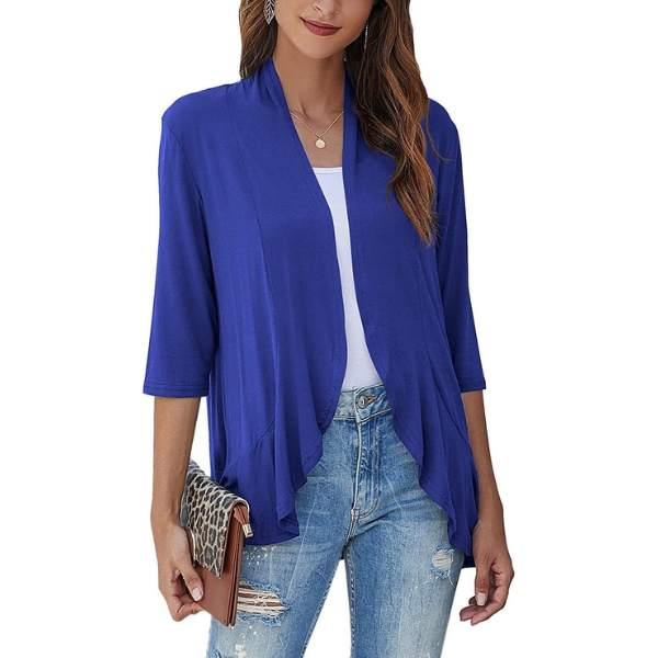 SEVDA Cardigan: leichter Cardigan mit Dreiviertelärmeln