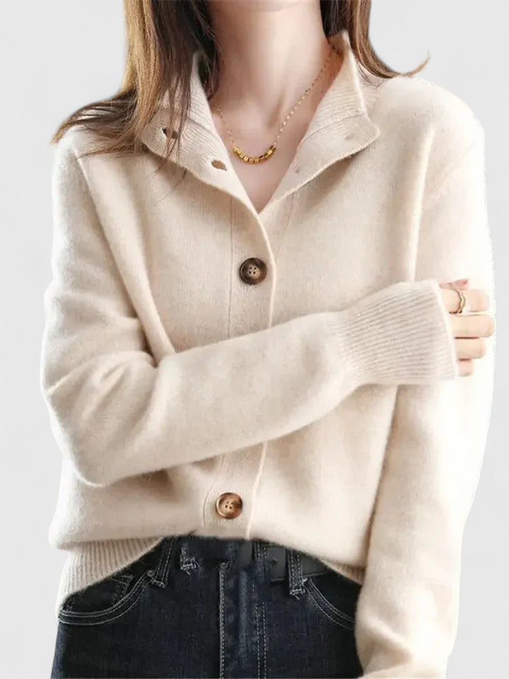 Berg-Feldt | Strickcardigan mit Knopfleiste