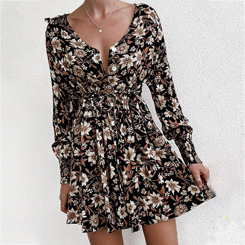 Robe de soirée florale bohème pour femme de Fudus