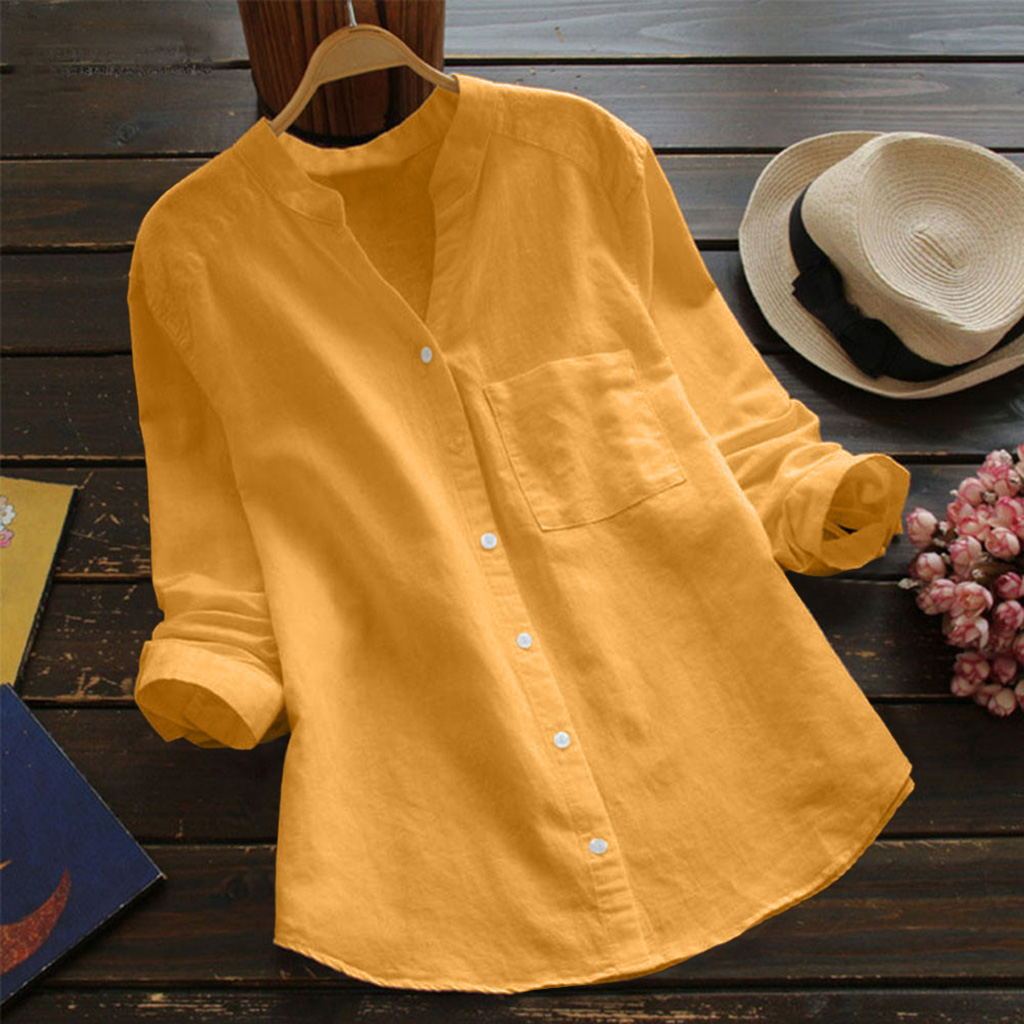 Chemise en coton-lin brodée de la marque Fudus, coupe décontractée