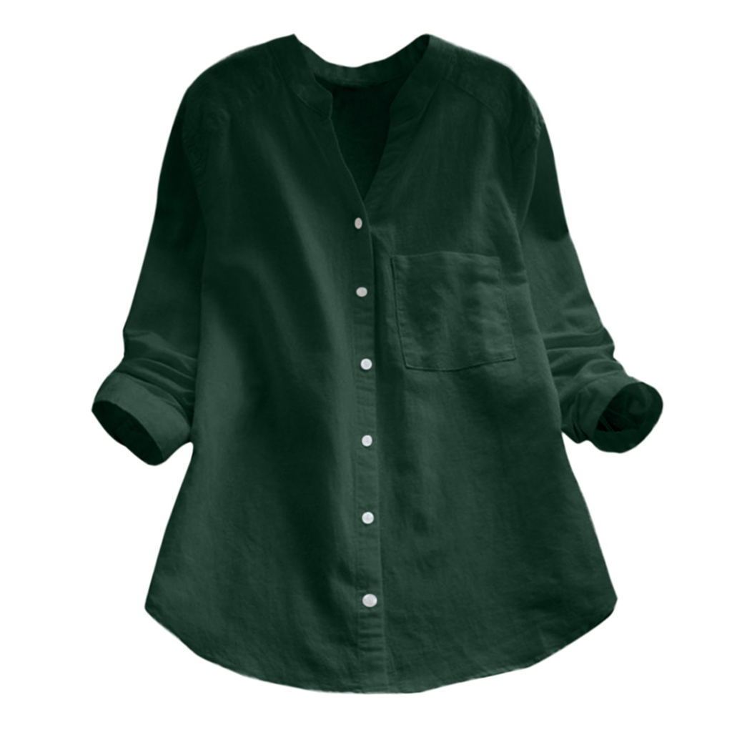 Chemise en coton-lin brodée de la marque Fudus, coupe décontractée