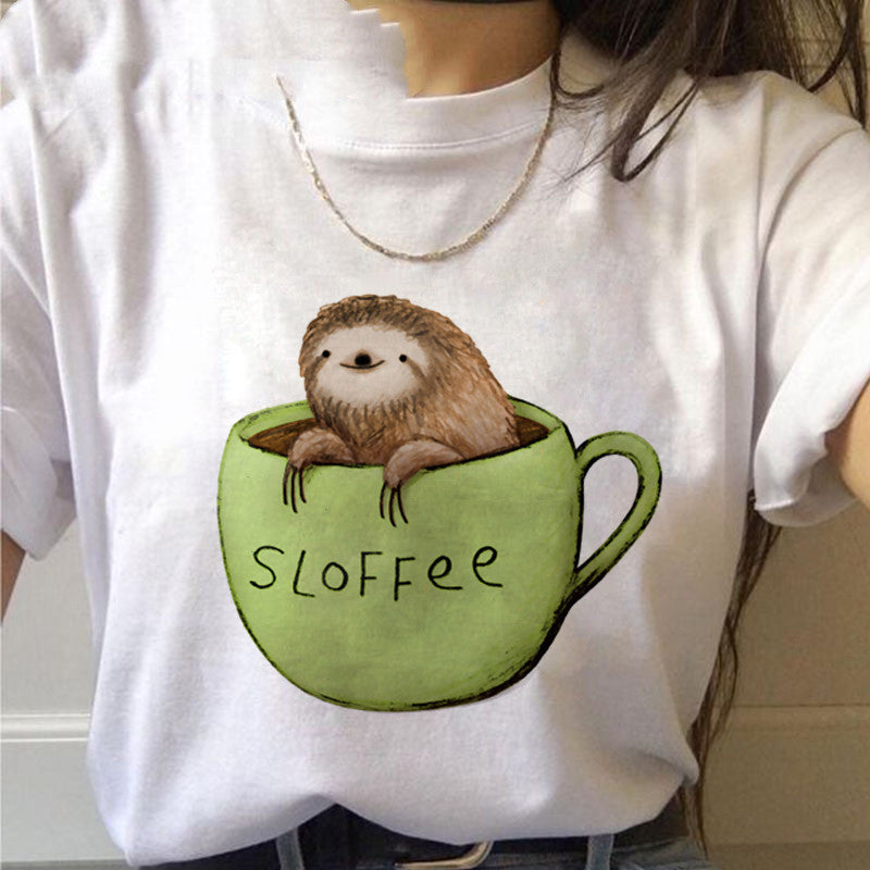 Damen T-Shirt mit Kawaii-Druck von Fudus