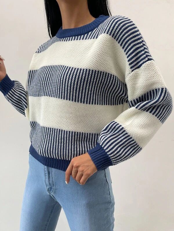 Berg-Feldt | Radiance Gestreifter Freizeitpullover