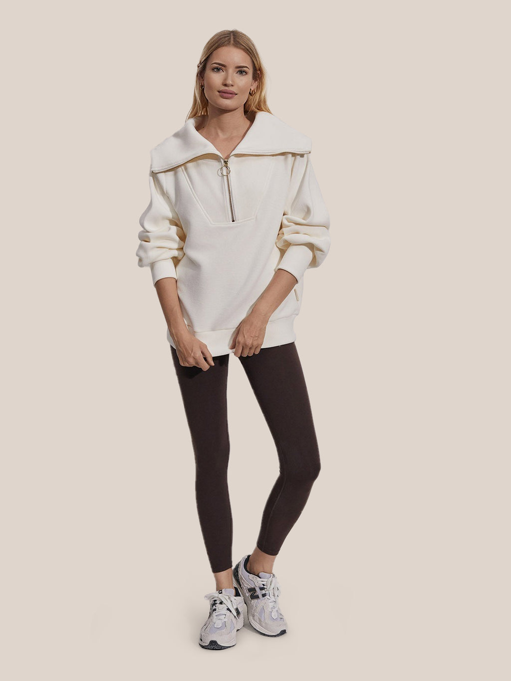 Berg-Feldt | Half-zip Bluse Baumwolle Modern, Komfortabel