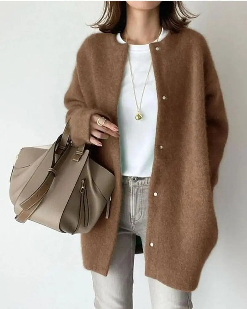 Berg-Feldt | Cardigan Femme en Laine et Mohair Chic et Confortable