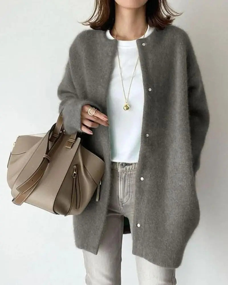 Berg-Feldt | Cardigan Femme en Laine et Mohair Chic et Confortable