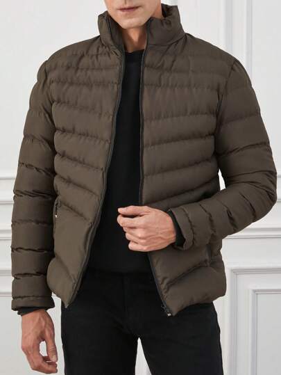 Berg-Feldt | Gepolsterte Jacke mit Hohem Kragen Reißverschluss Warm und Leichtgewicht