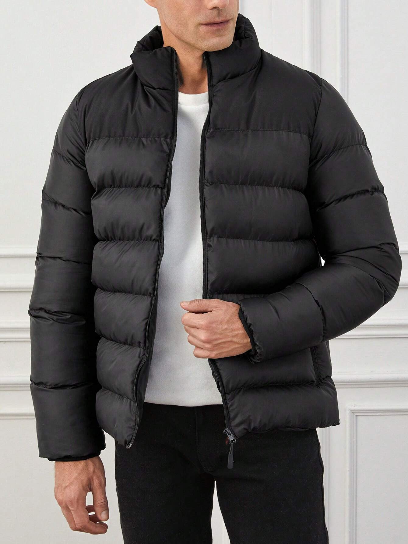 Berg-Feldt | Gepolsterte Jacke mit Hohem Kragen Reißverschluss Warm und Leichtgewicht