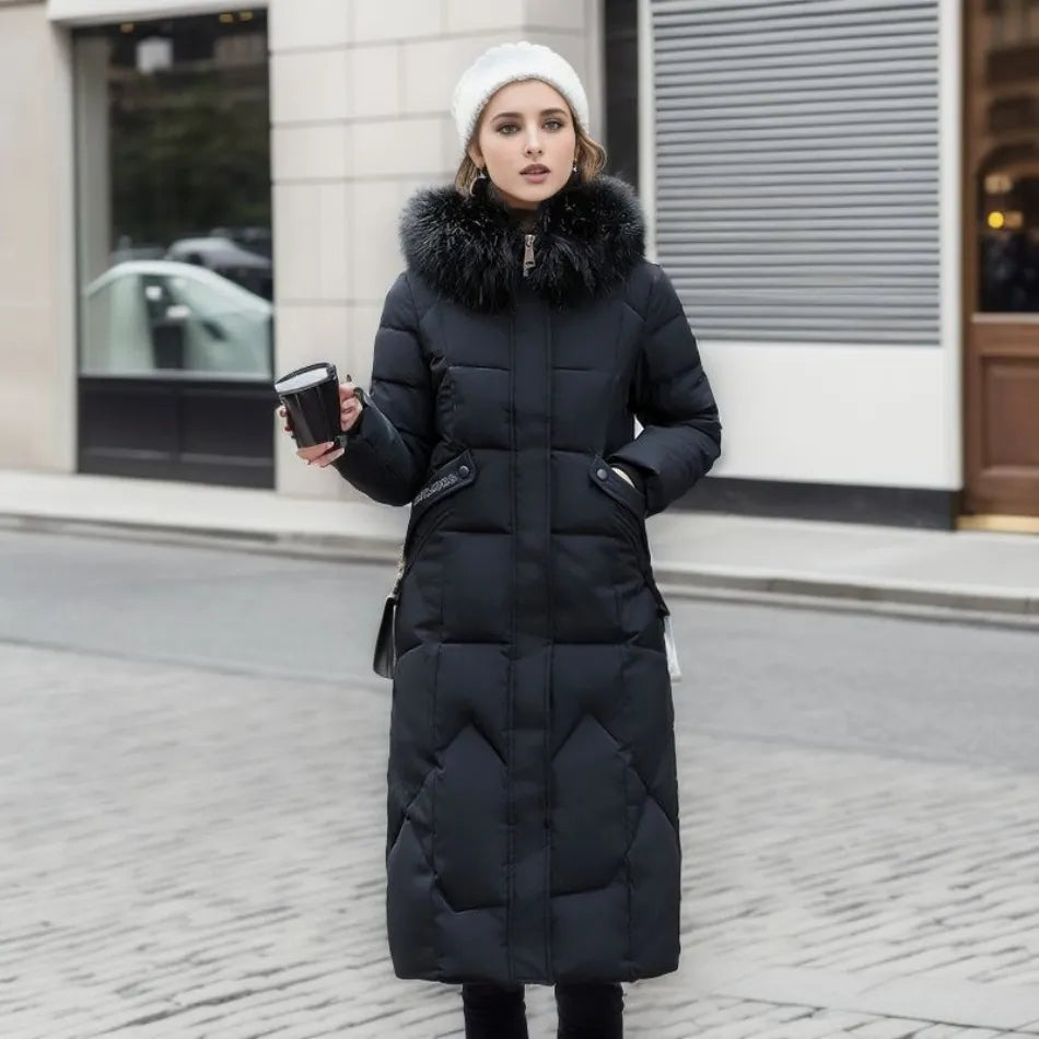 Berg-Feldt | Lange gesteppte Jacke mit Kapuze Isolde