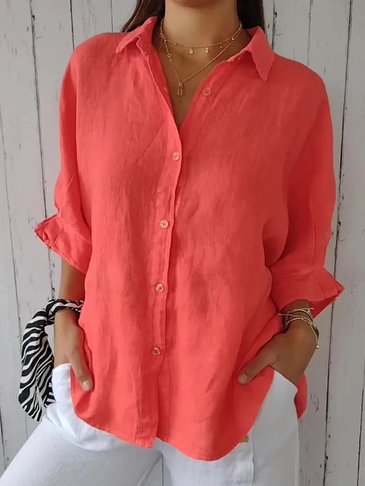 Débardeur en lin pour femme Fudus, style décontracté