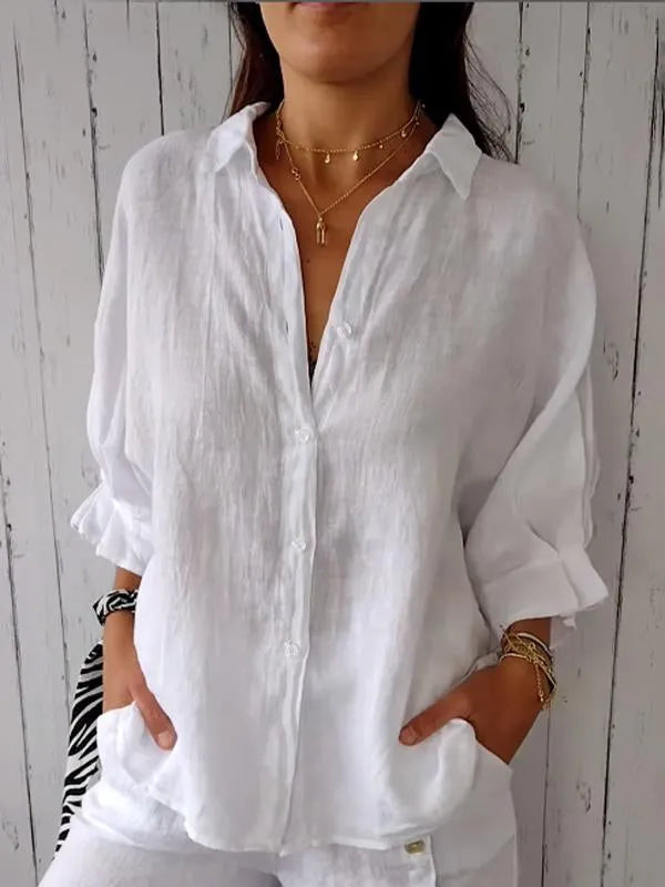 Débardeur en lin pour femme Fudus, style décontracté