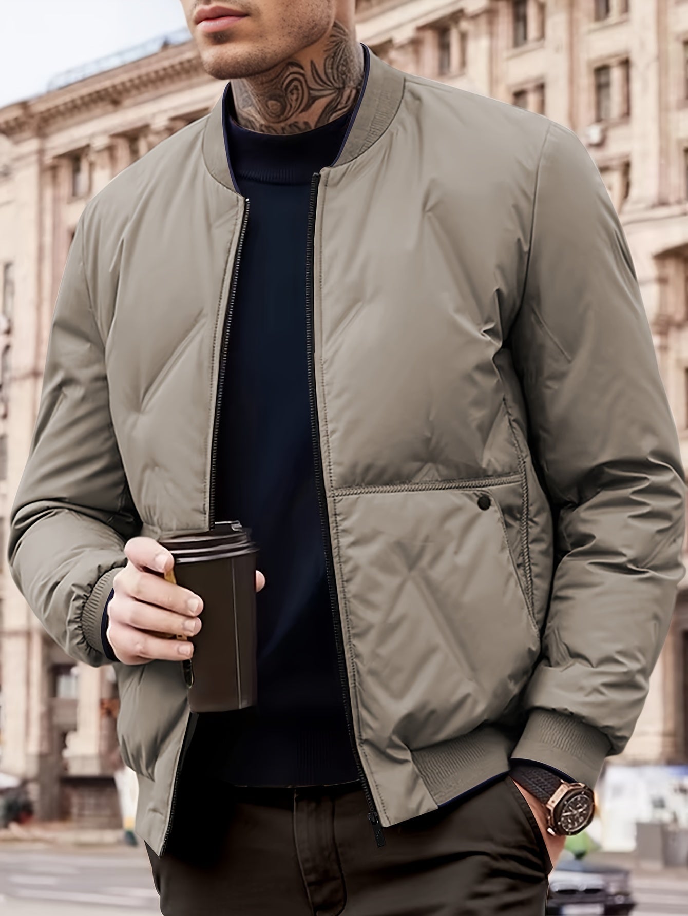 Berg-Feldt | Moderne Bomberjacke Polyester Stil und Komfort