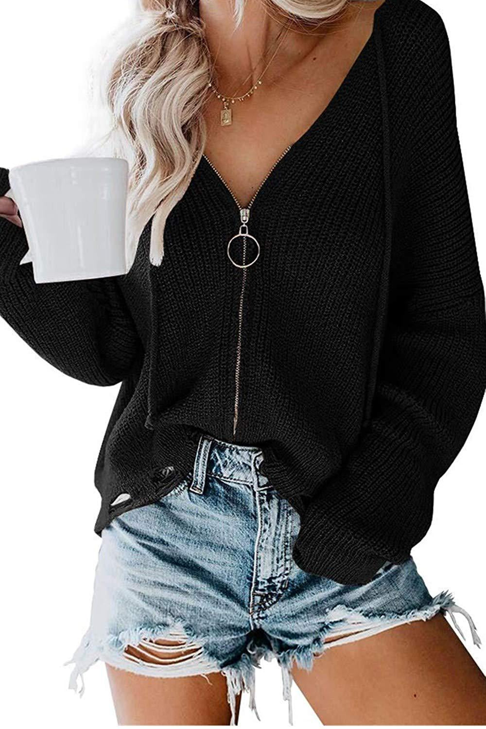 Women's Casual Sweater with Modern Zip and Wide Cut Berg-Feldt