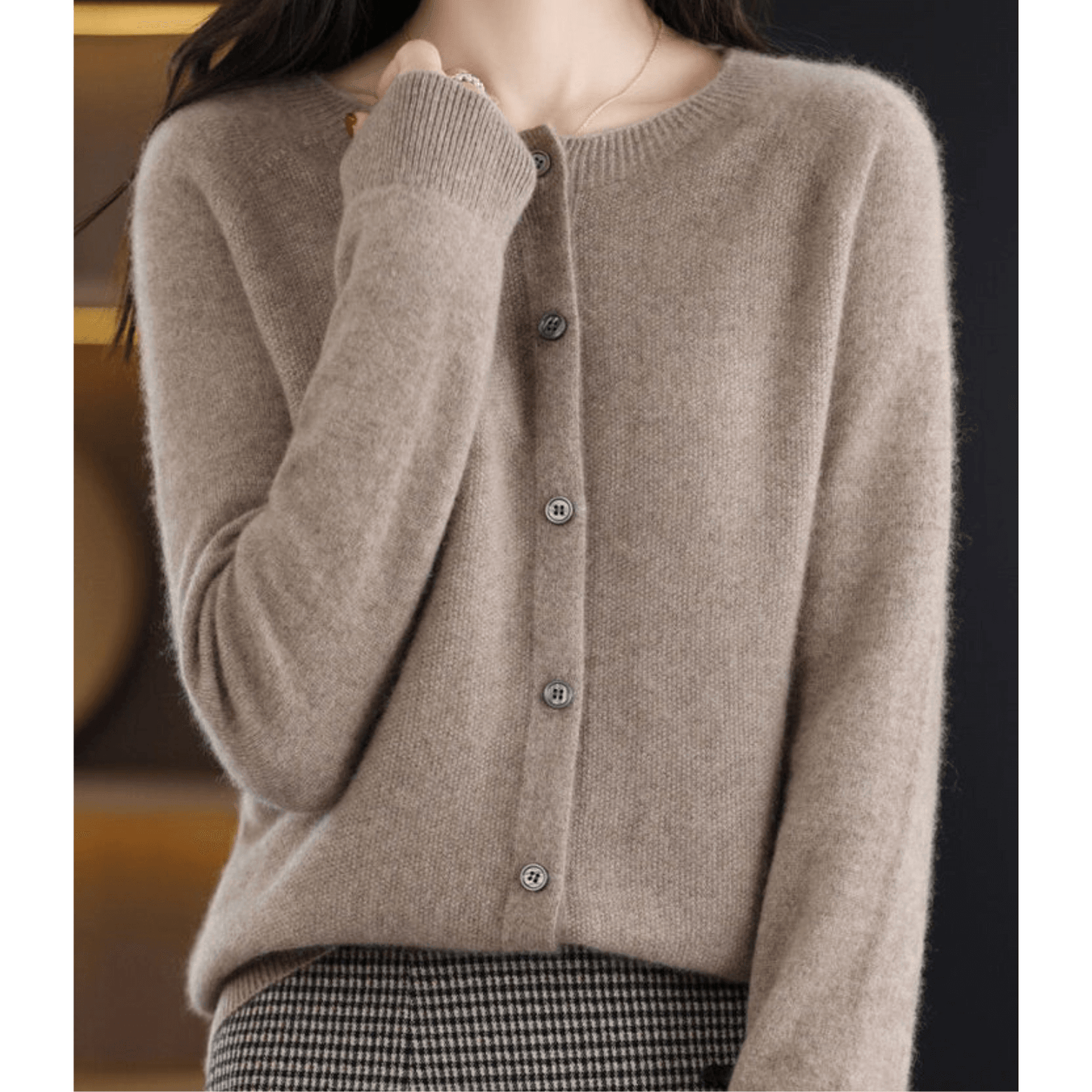 Berg-Feldt | Cardigan fin pour femme à col rond