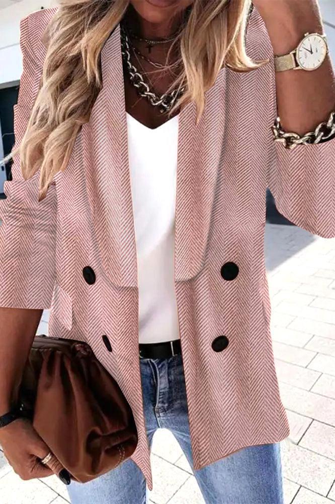 Veste Avelena : Unie, avec revers et manches longues