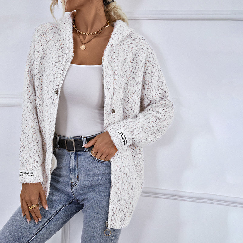 Berg-Feldt | Cardigan - Cardigan tricoté à capuche décontracté d'hiver pour femme