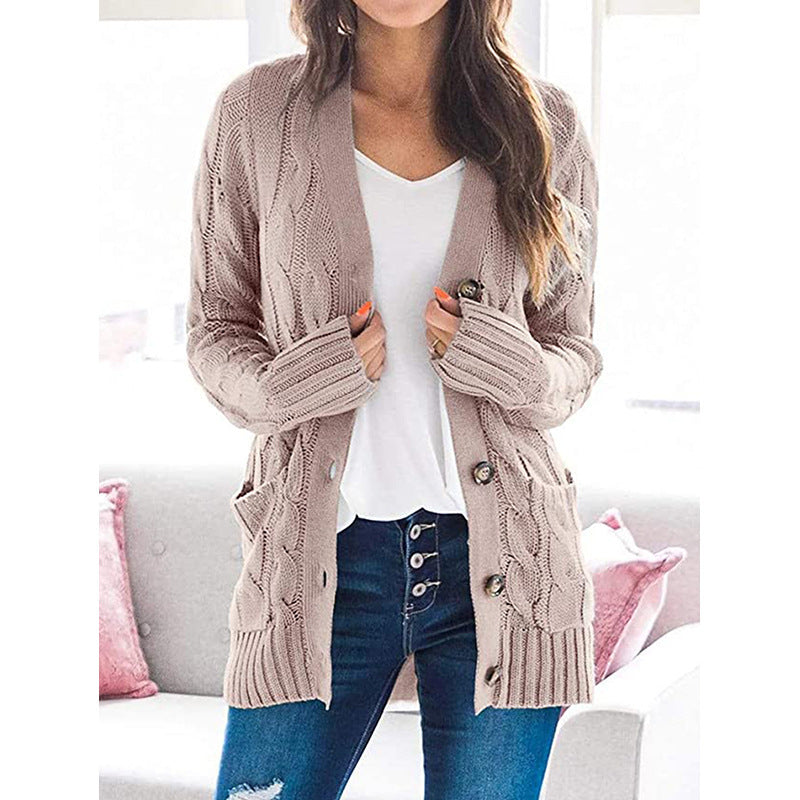 Women's long-sleeve knit cardigan with playful cable pattern Berg-Feldt