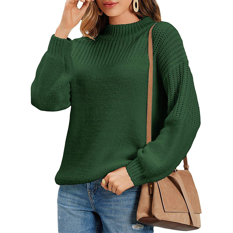 Pull en maille aérée à col roulé mi-haut pour femme Berg-Feldt