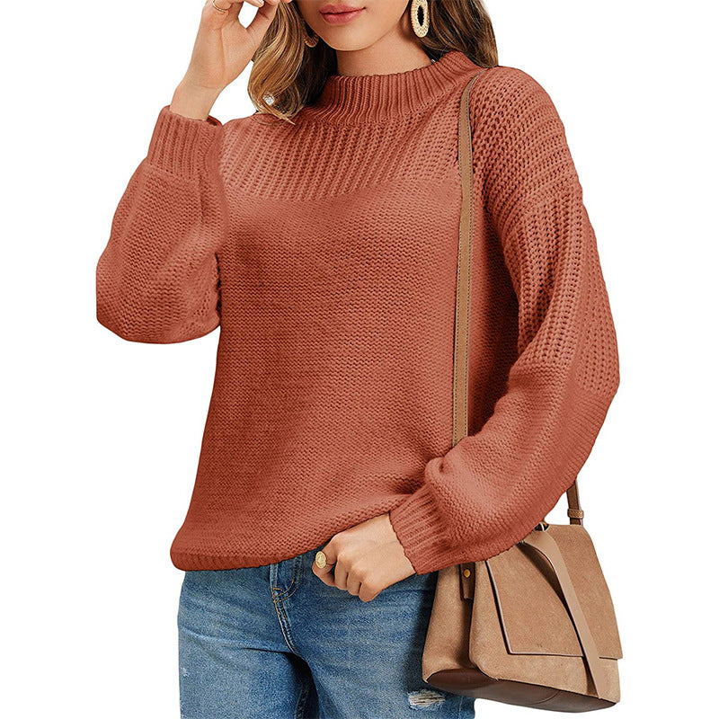 Pull en maille aérée à col roulé mi-haut pour femme Berg-Feldt