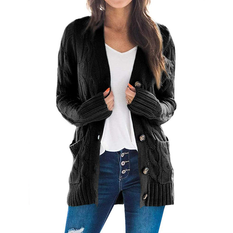 Women's long-sleeve knit cardigan with playful cable pattern Berg-Feldt
