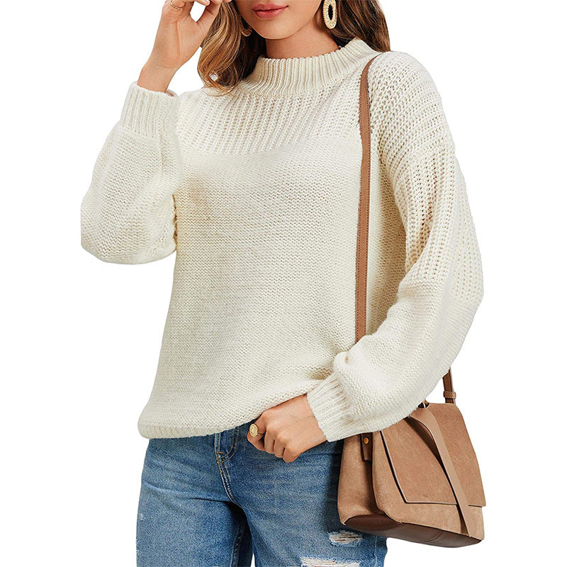 Pull en maille aérée à col roulé mi-haut pour femme Berg-Feldt