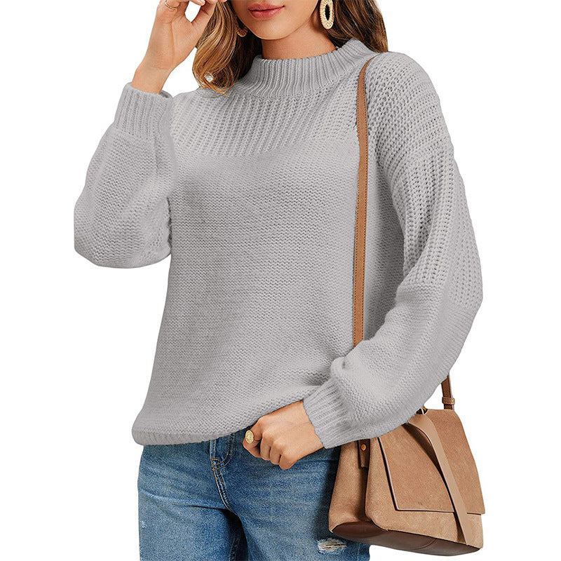 Pull en maille aérée à col roulé mi-haut pour femme Berg-Feldt