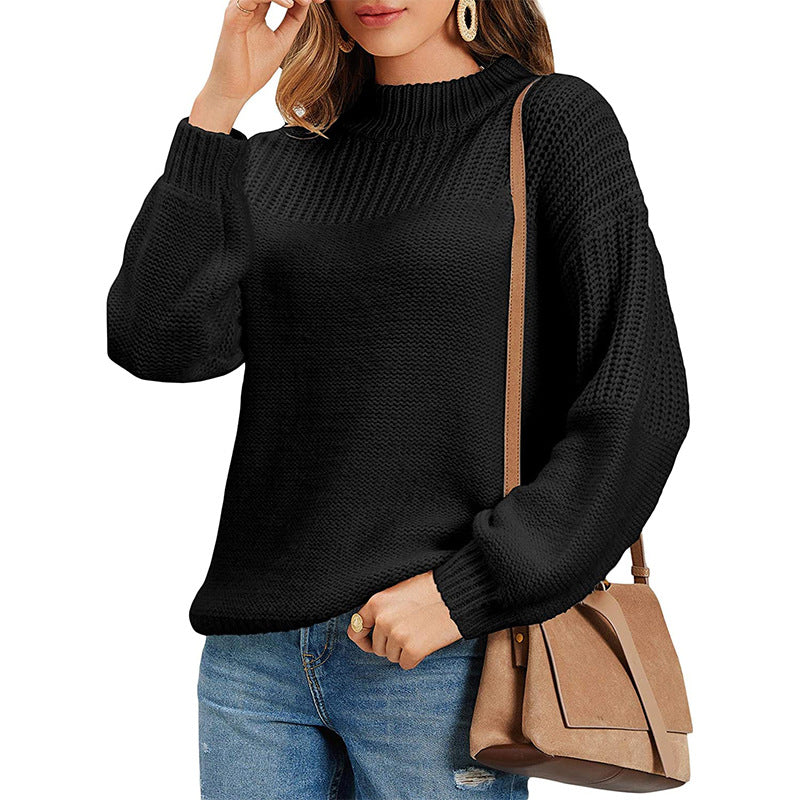 Pull en maille aérée à col roulé mi-haut pour femme Berg-Feldt