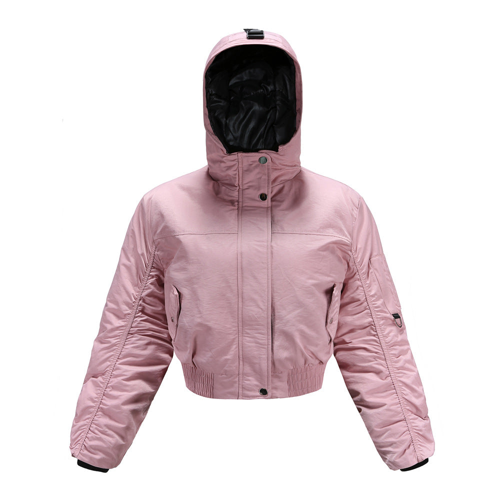 Veste d'extérieur courte pour femme avec capuche réglable et poignets élastiques Berg-Feldt