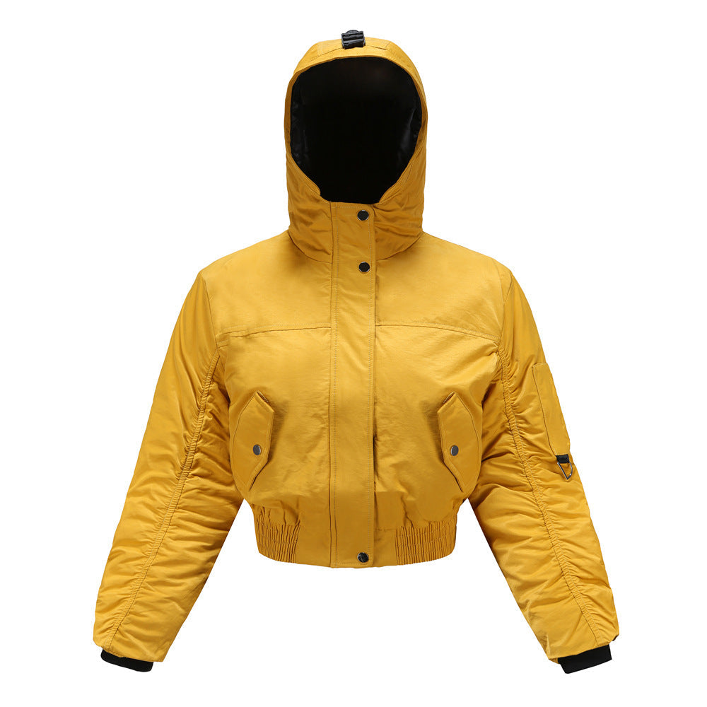 Veste d'extérieur courte pour femme avec capuche réglable et poignets élastiques Berg-Feldt