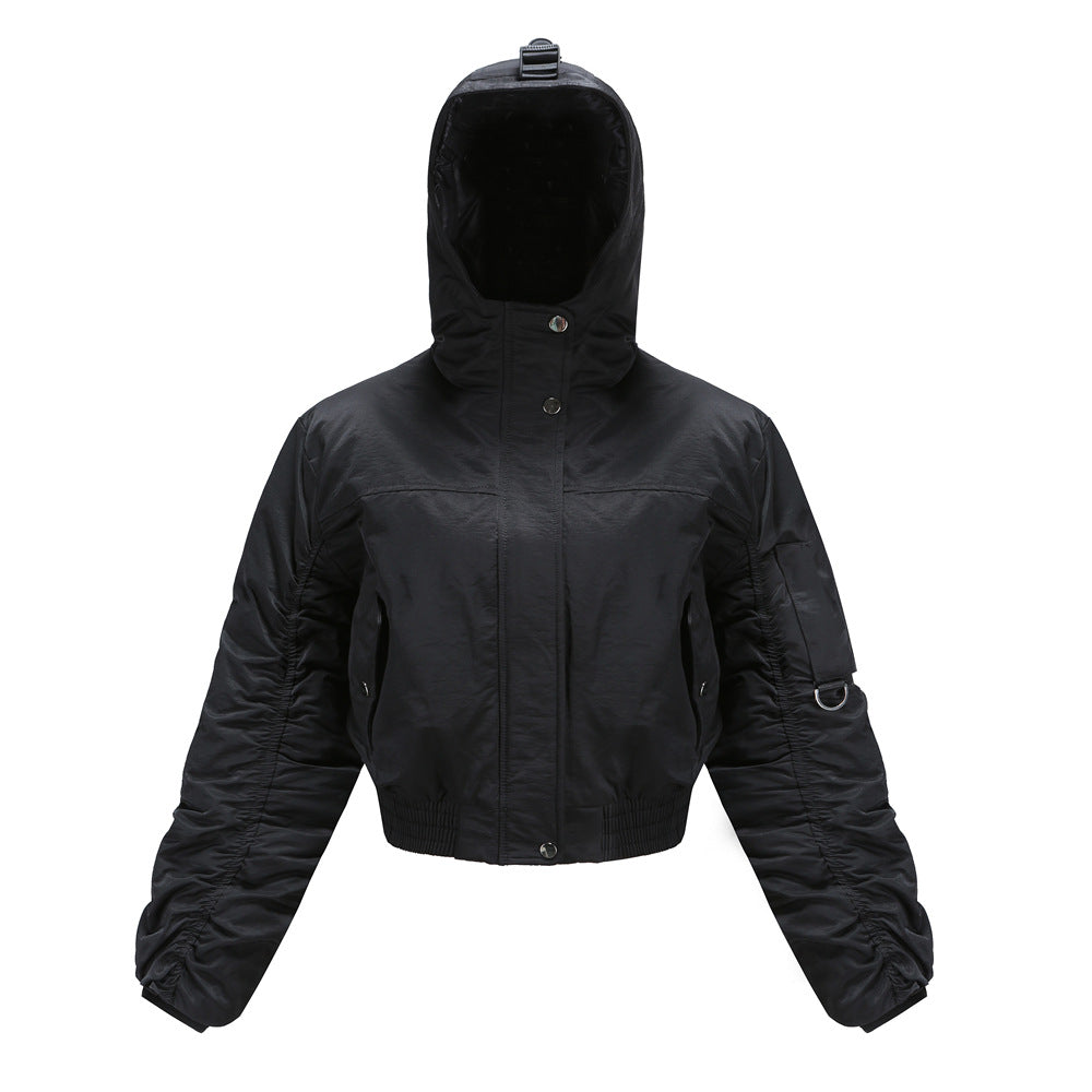 Veste d'extérieur courte pour femme avec capuche réglable et poignets élastiques Berg-Feldt