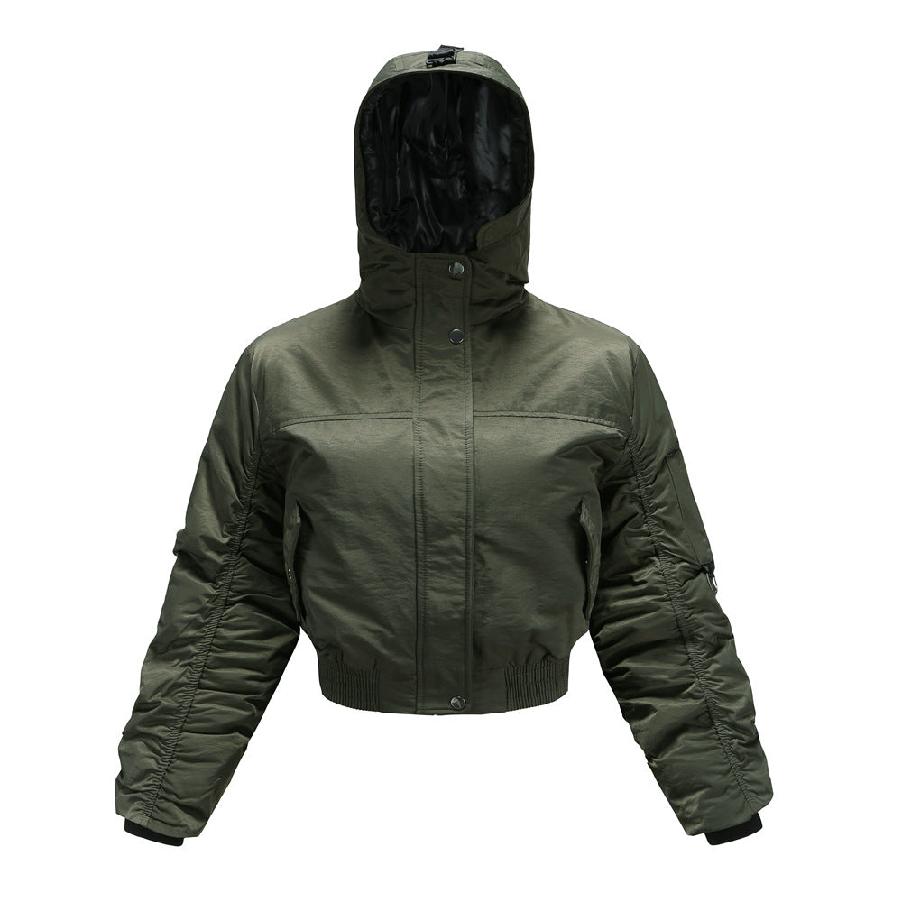 Veste d'extérieur courte pour femme avec capuche réglable et poignets élastiques Berg-Feldt