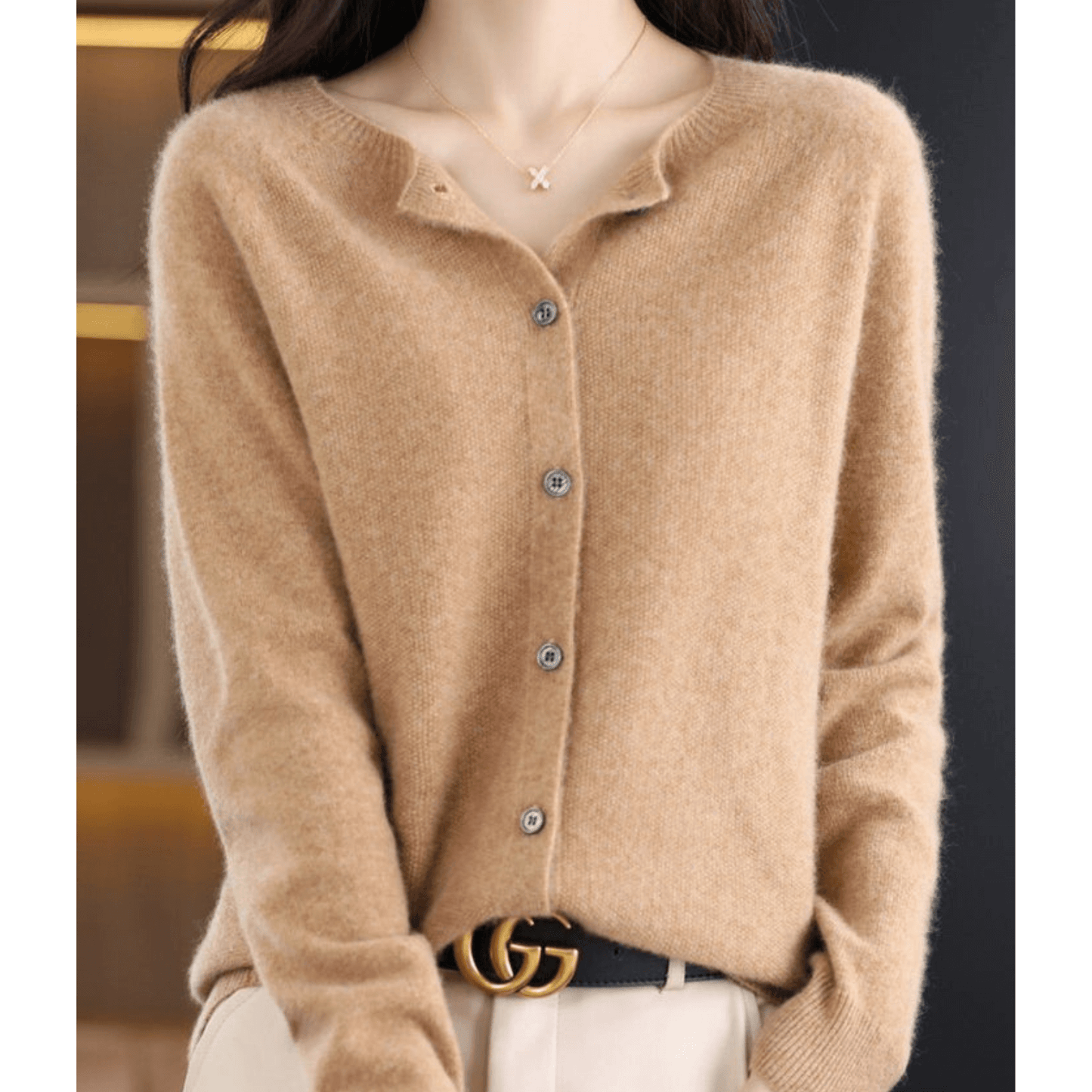 Berg-Feldt | Cardigan fin pour femme à col rond